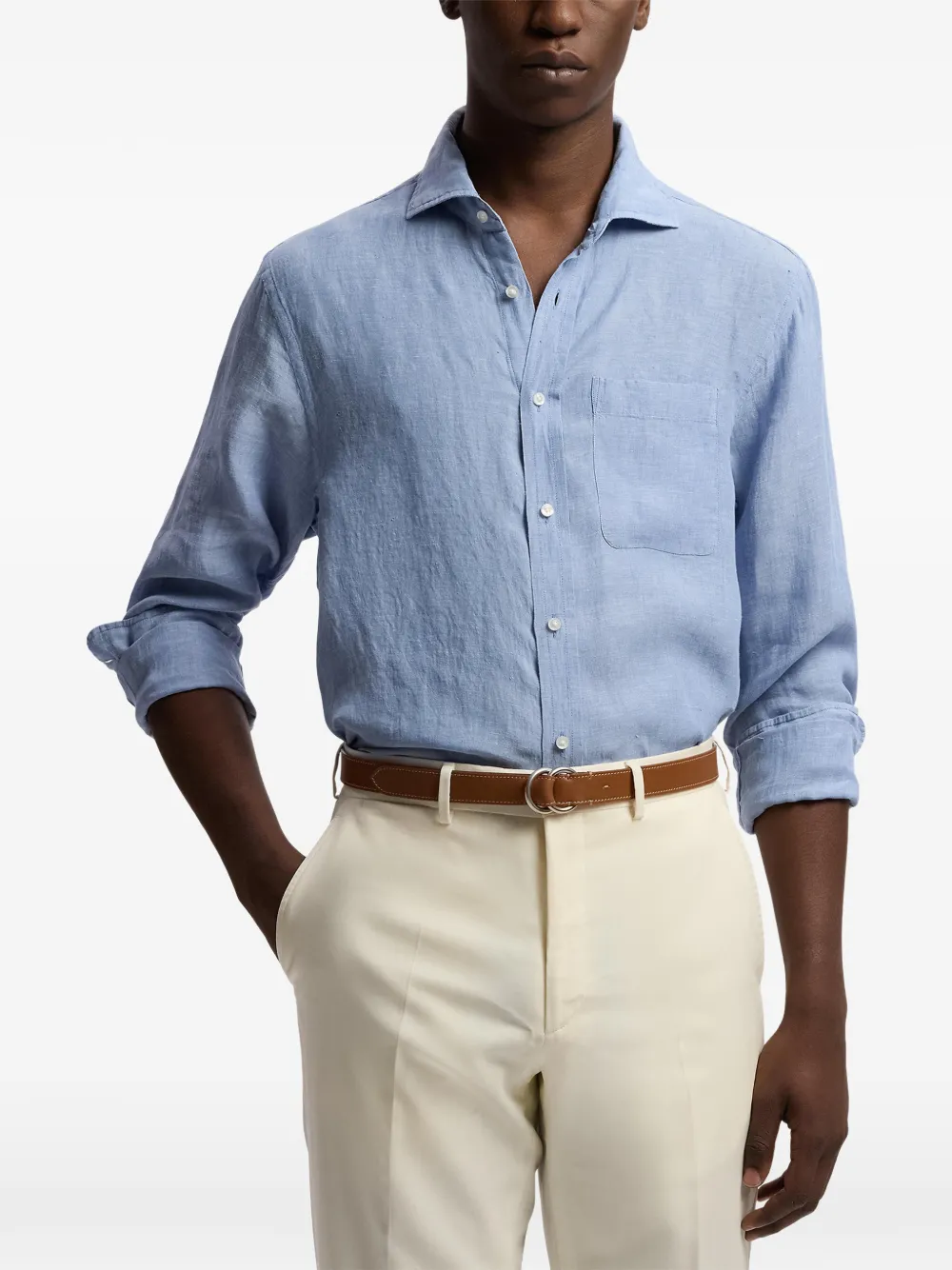 Ralph Lauren Purple Label T-shirt met lange mouwen Blauw