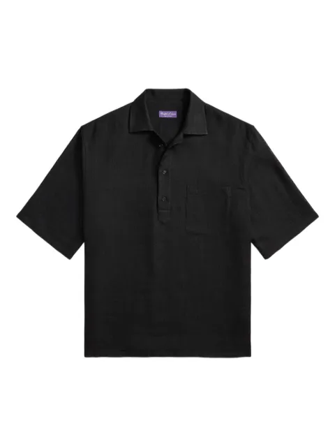 Ralph Lauren Purple Label Kurzärmeliges Poloshirt mit Brusttasche