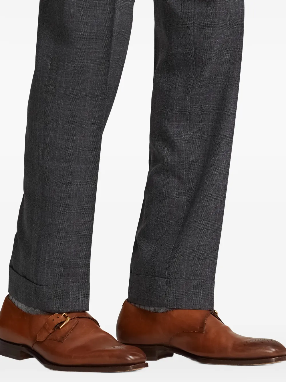 Ralph Lauren Purple Label Oxford schoenen met bewerkte neus Bruin