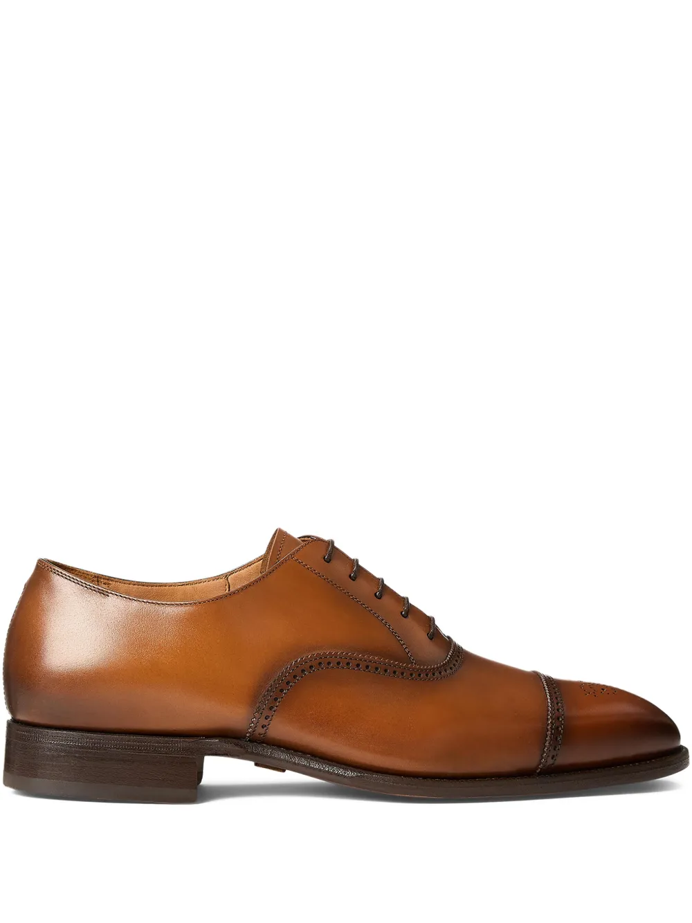 Ralph Lauren Purple Label cap-toe Oxford shoes - Marrone