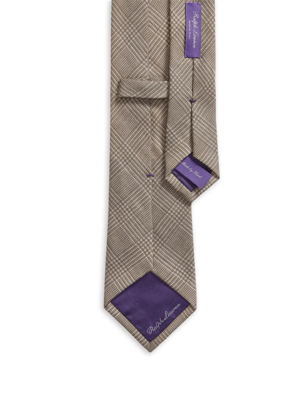 Ralph Lauren Purple Label Geruite stropdas Beige