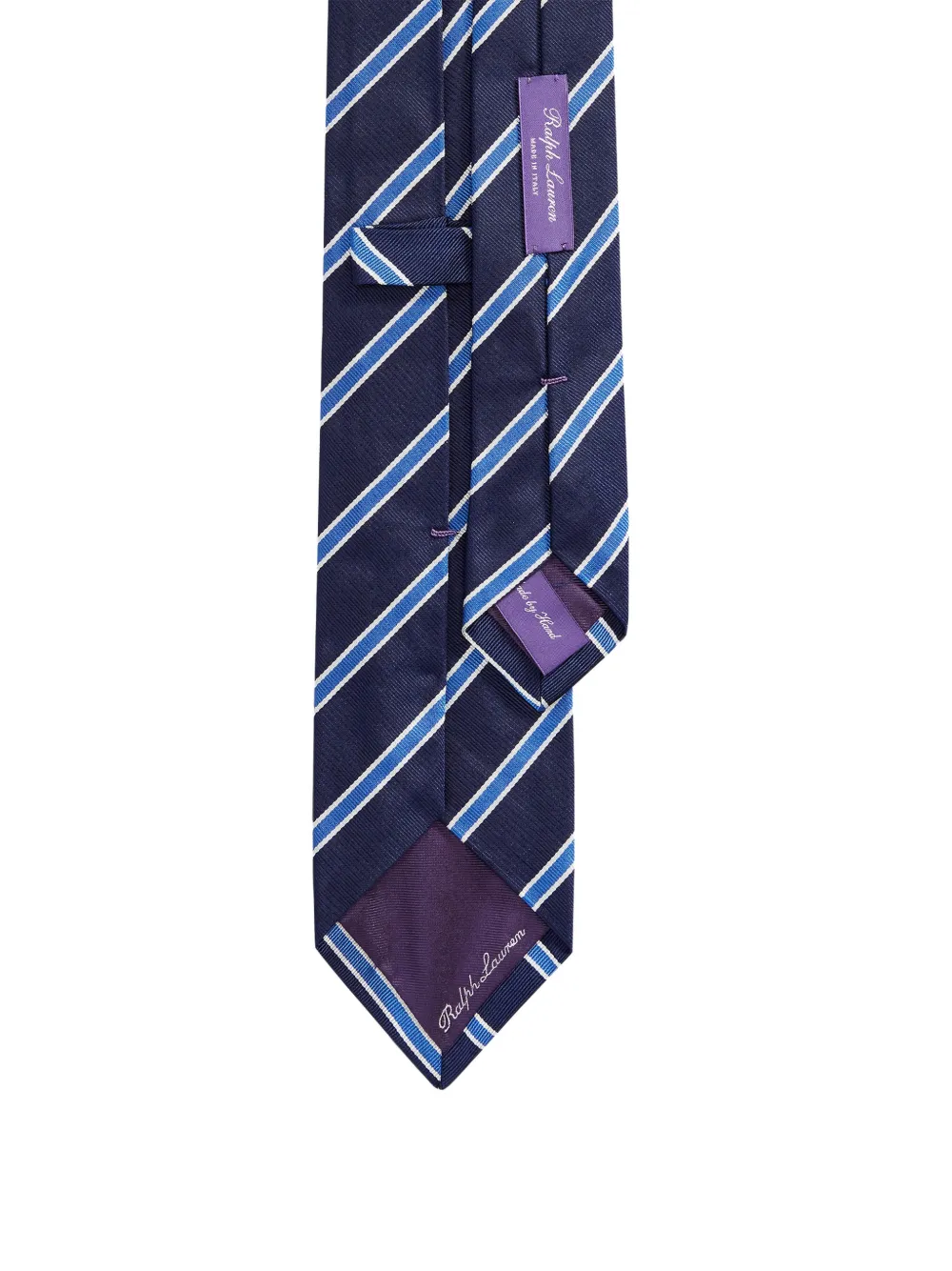 Ralph Lauren Purple Label Gestreepte stropdas Blauw