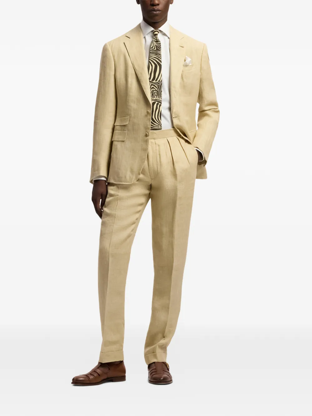 Ralph Lauren Purple Label Cravatta con stampa - Nero