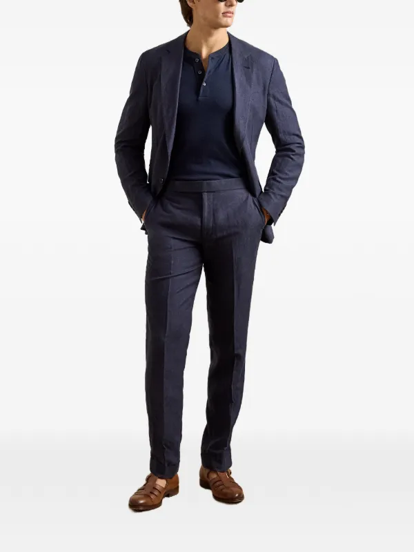 Ralph Lauren Purple Label Henley long-sleeve T-shirt | Blue