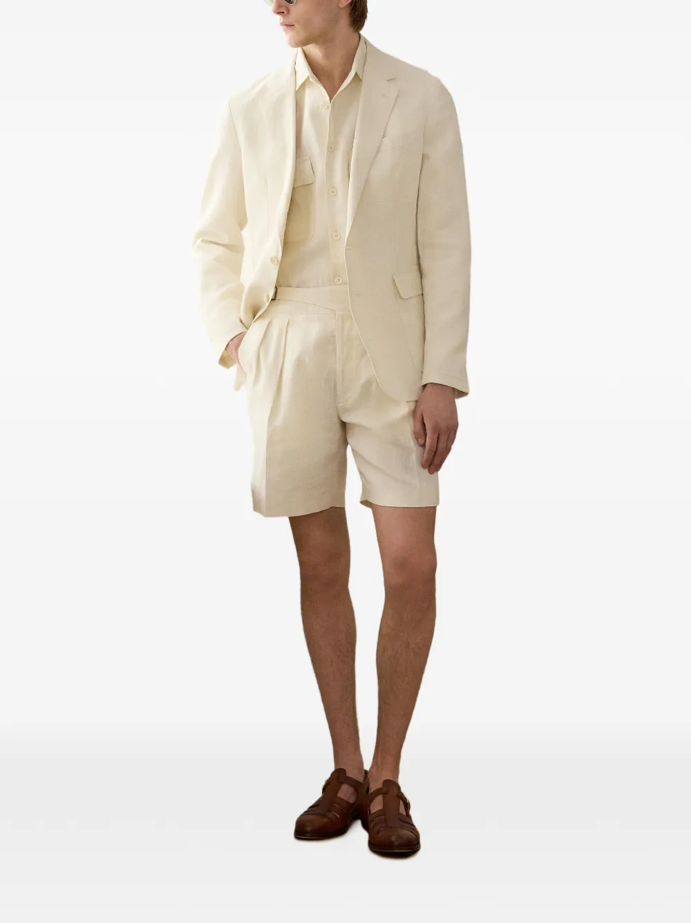 Ralph Lauren Purple Label Byron pleated shorts - Neutrals