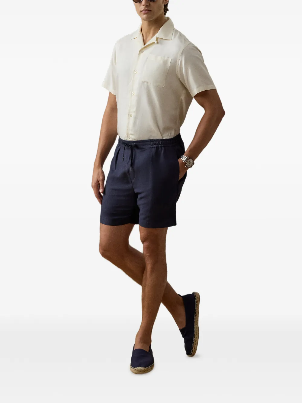 camp-collar pocket shirt