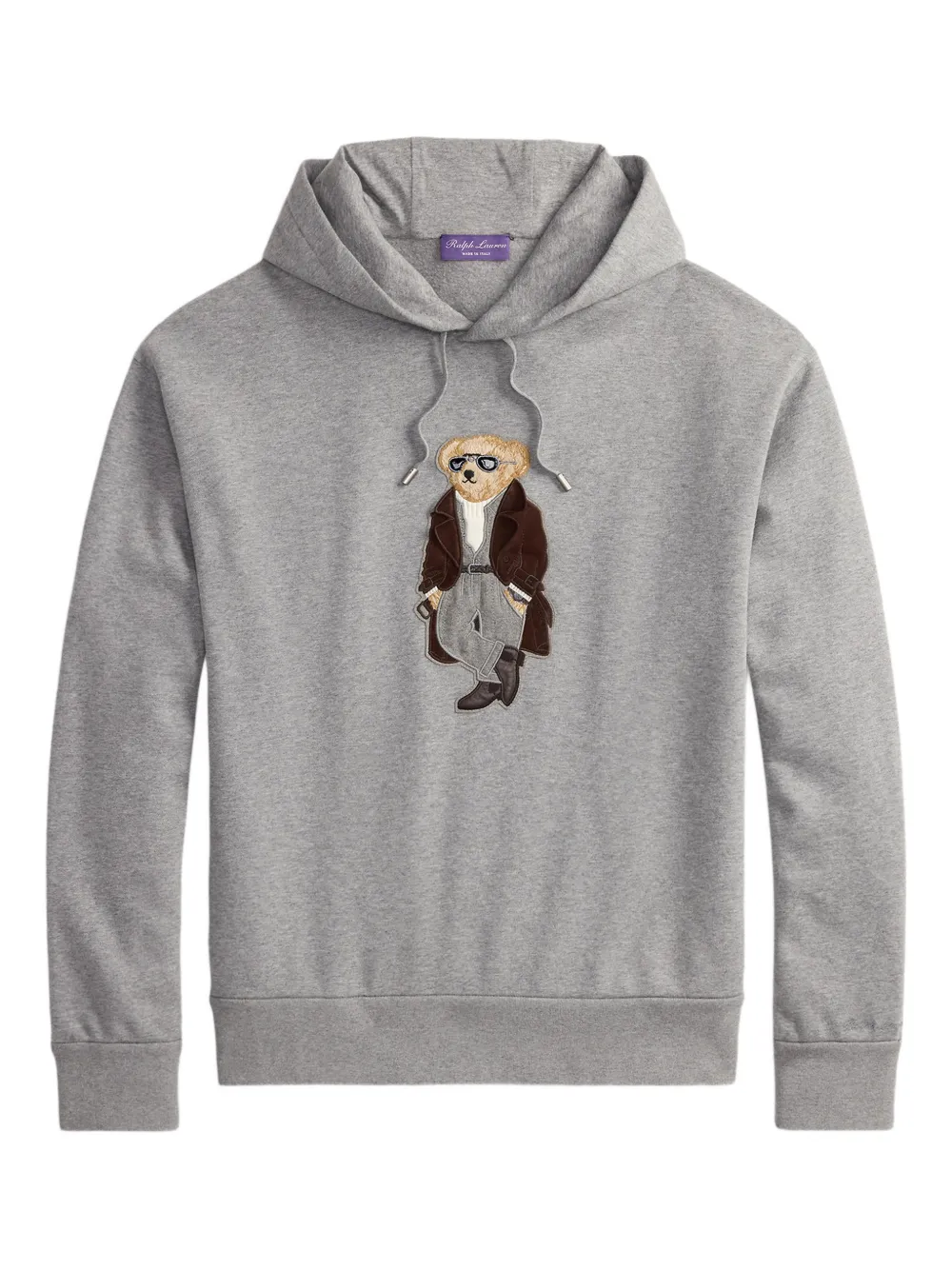 Ralph Lauren Purple Label Felpa Polo Bear con cappuccio - Grigio