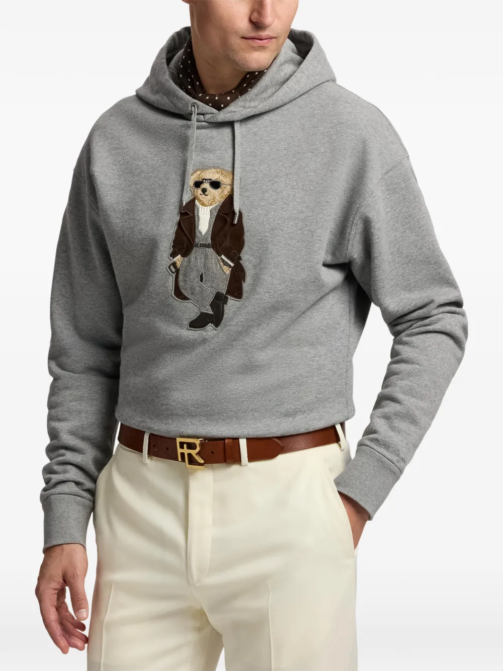 Ralph Lauren Purple Label Hoodie met print Grijs