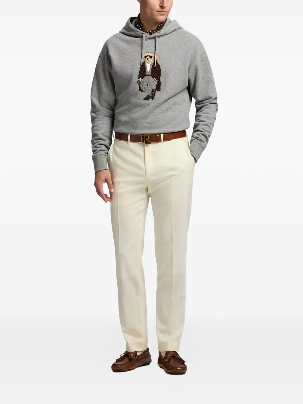 Ralph Lauren Purple Label Hoodie met print Grijs