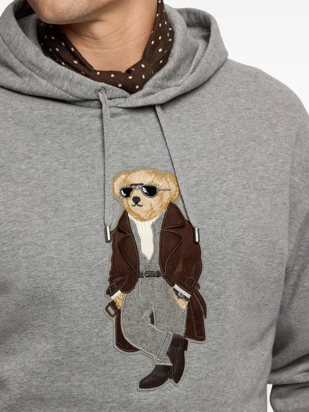 Ralph Lauren Purple Label Hoodie met print Grijs