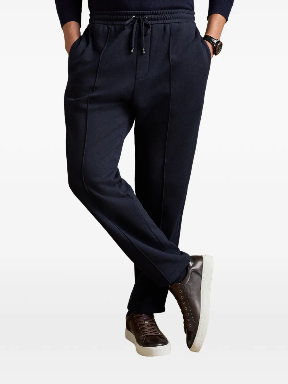 Ralph Lauren Purple Label Drawcord Pintuck Fleece Track Pants