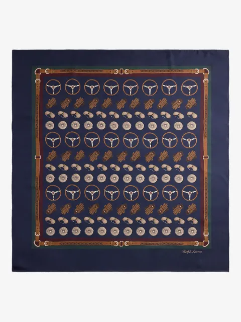 Ralph Lauren Purple Label automotive-print silk scarf