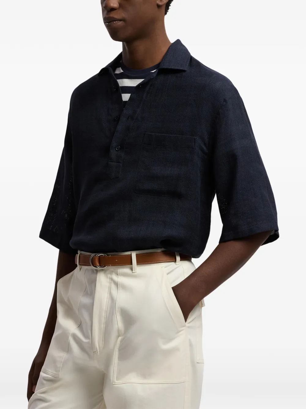 Ralph Lauren Purple Label Poloshirt met korte mouwen Blauw