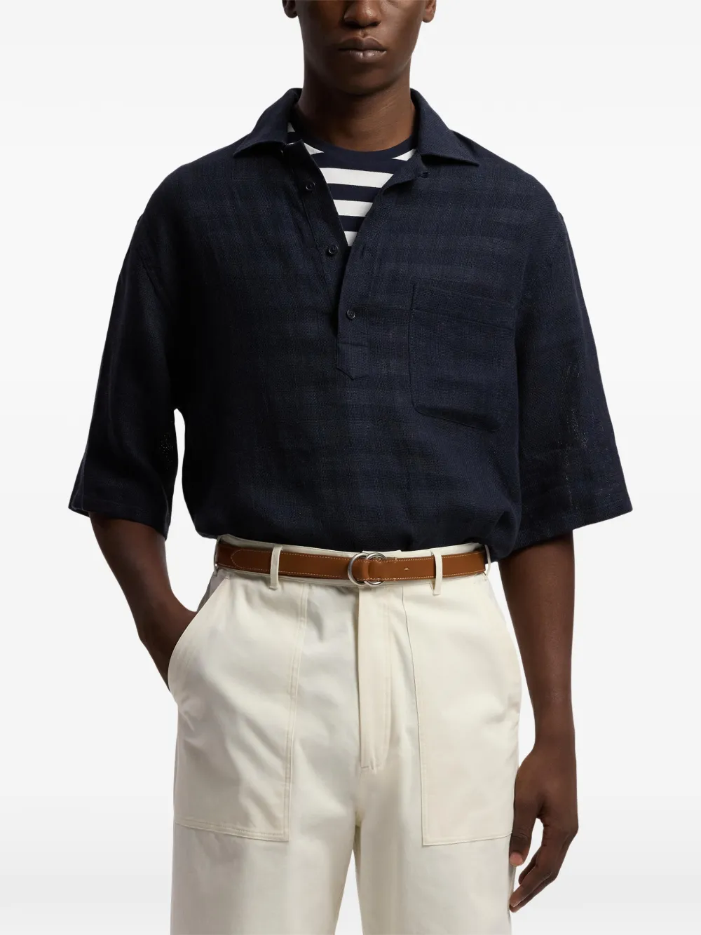 Ralph Lauren Purple Label Poloshirt met korte mouwen Blauw