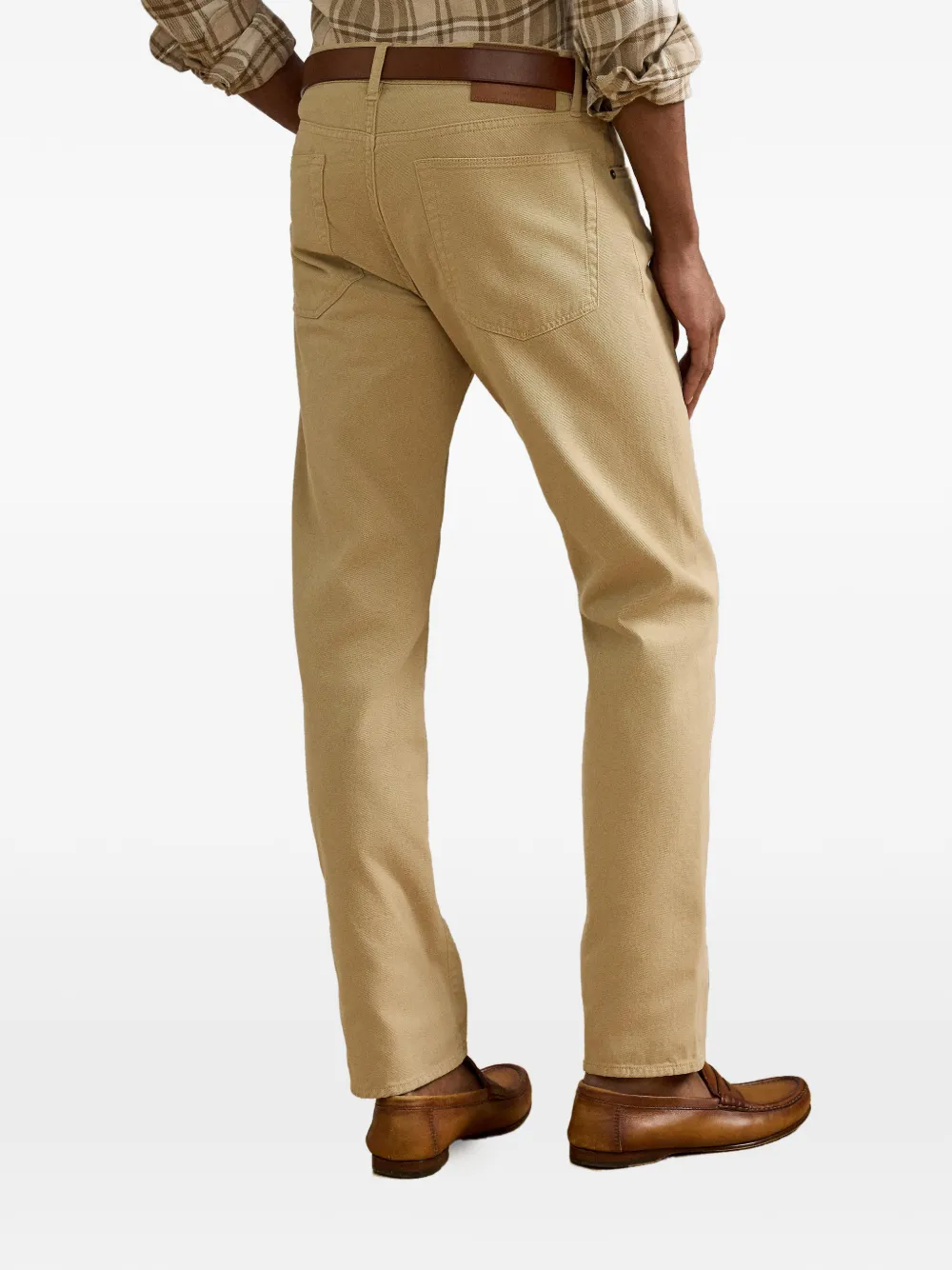 Ralph Lauren Purple Label Slim-fit twill broek Beige