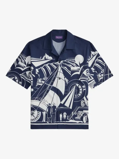 Ralph Lauren Purple Label print-detail short-sleeve shirt