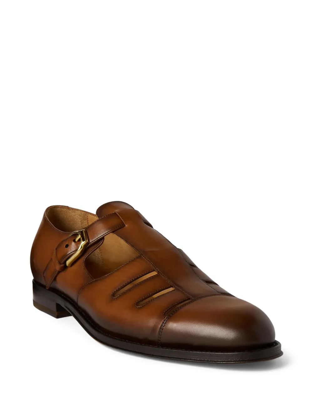 Ralph Lauren Purple Label buckle leather loafers - Bruin