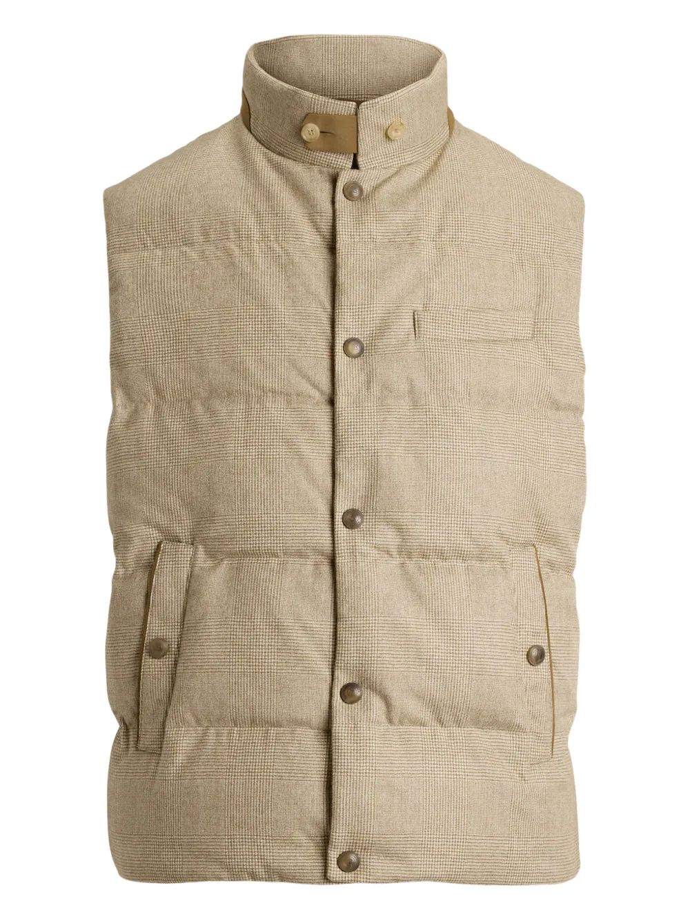 Ralph Lauren Purple Label Gilet Whitwell a quadri - Marrone
