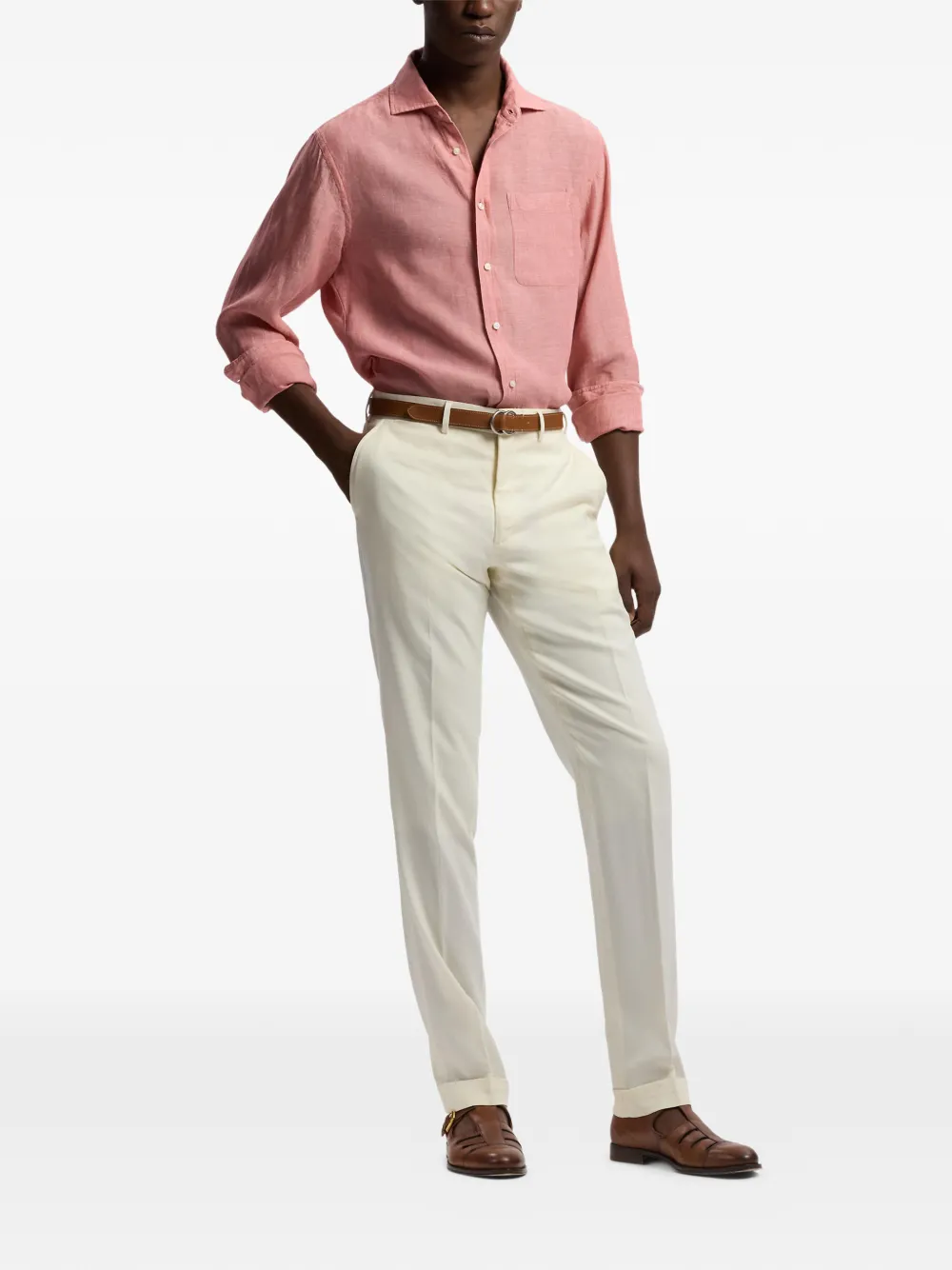 Ralph Lauren Purple Label T-shirt met lange mouwen Roze