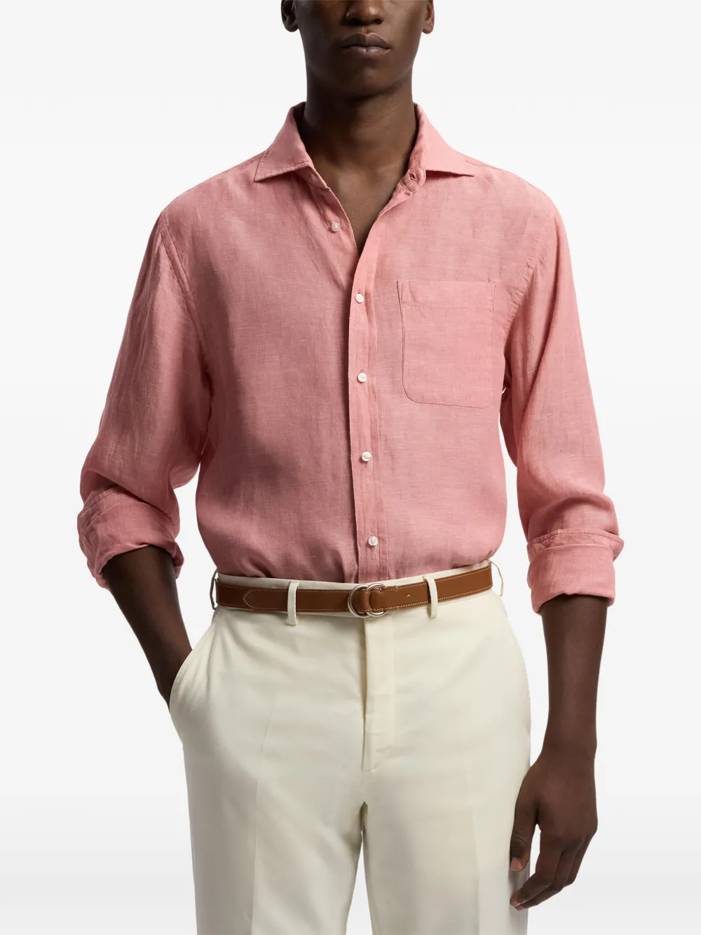 Ralph Lauren Purple Label T-shirt met lange mouwen Roze