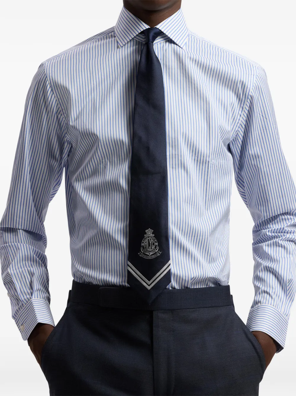 Ralph Lauren Purple Label Cravatta a righe - Blu