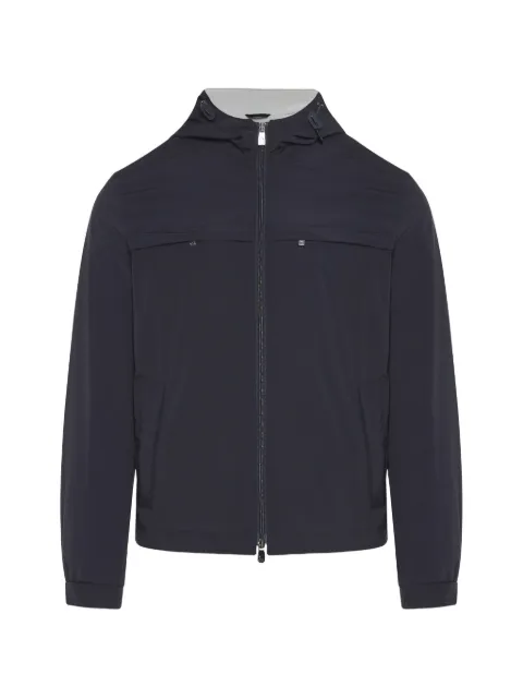 Corneliani zip-pocket hooded jacket