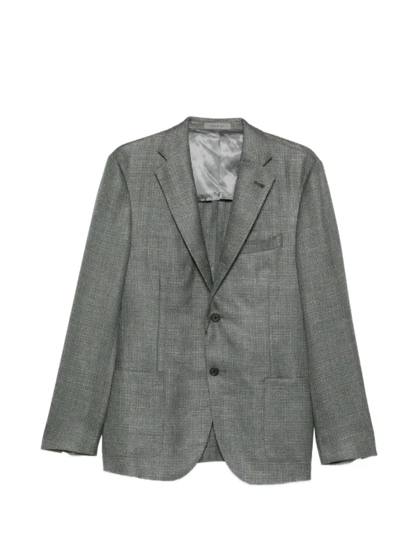 Corneliani Single-breasted Blazer in Green