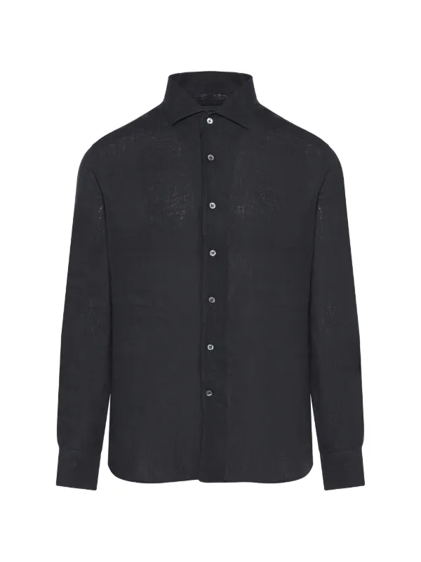 Corneliani Buttoned Shirt in Black