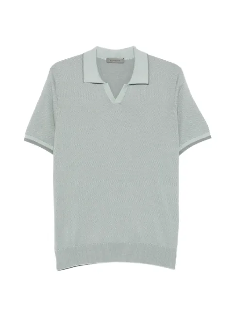 Corneliani textured-knit V-neck T-shirt