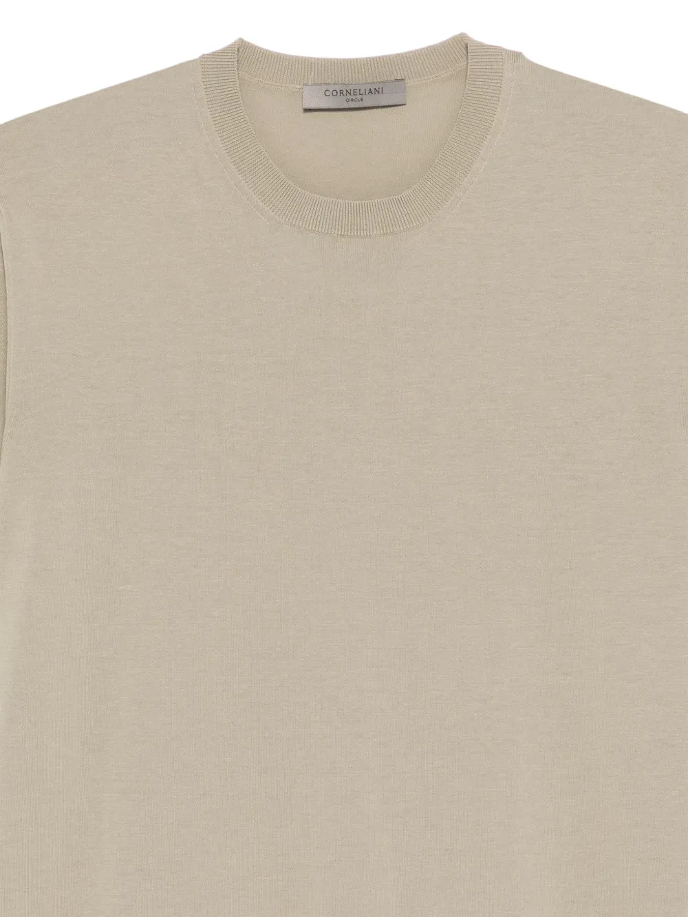 Corneliani Fijngebreid T-shirt Beige