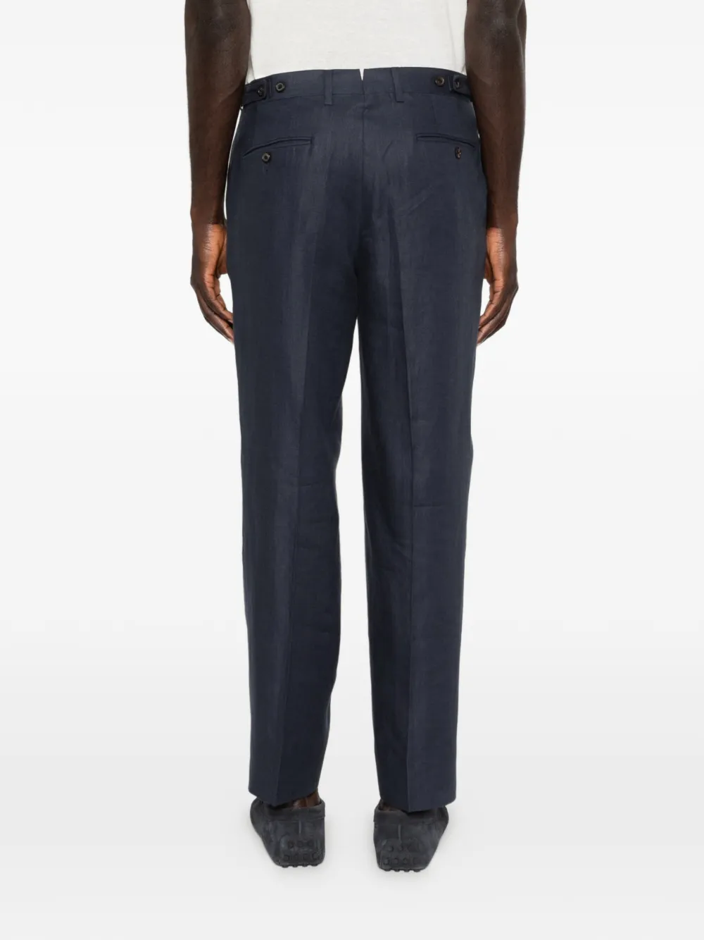 Corneliani Broek met riemlussen Blauw