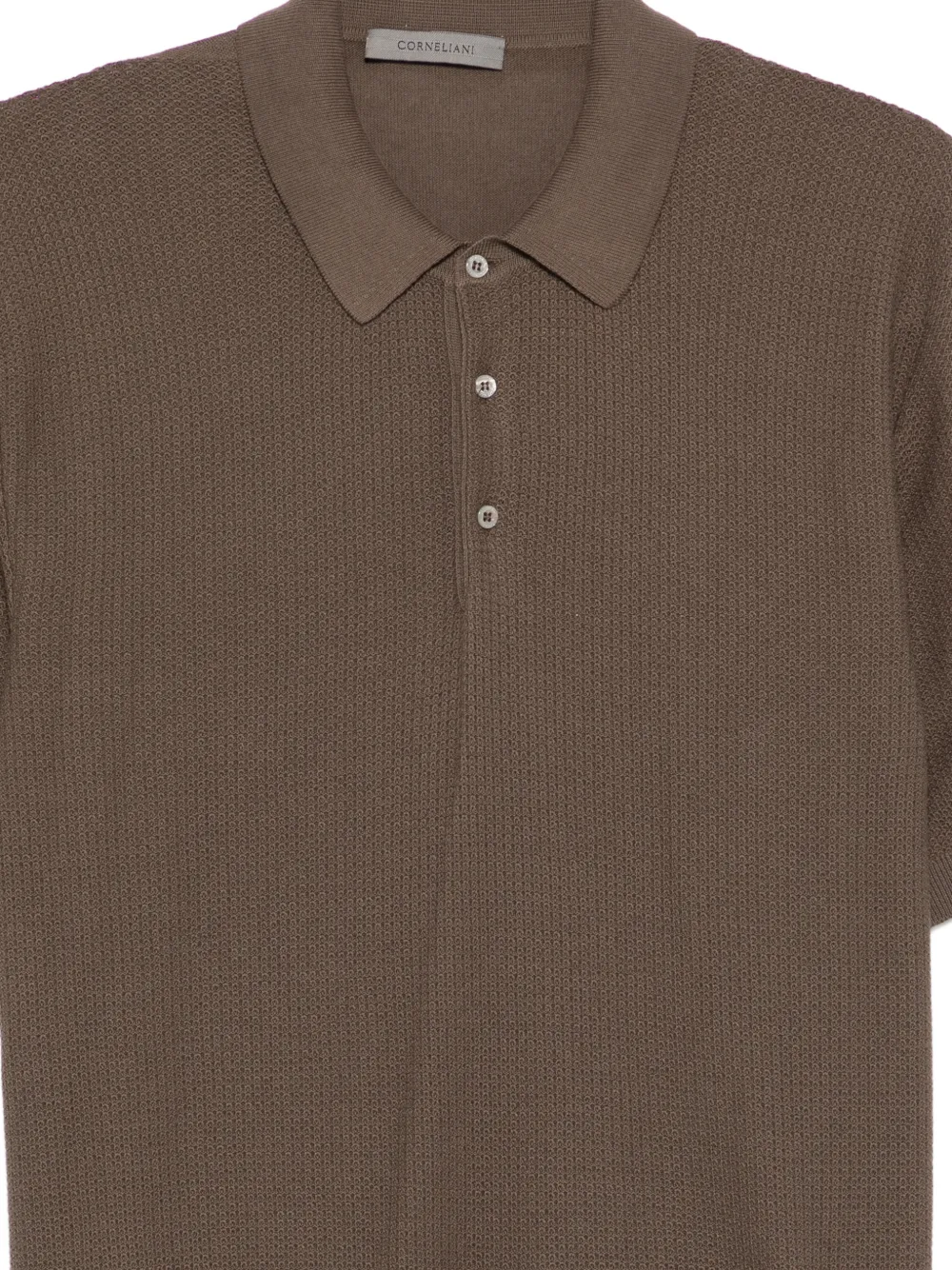 Corneliani Poloshirt met textuur Bruin