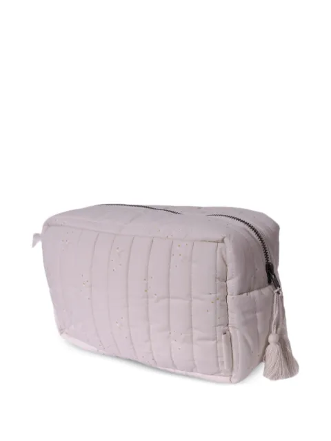 Avery Row quilted tassel wash bag