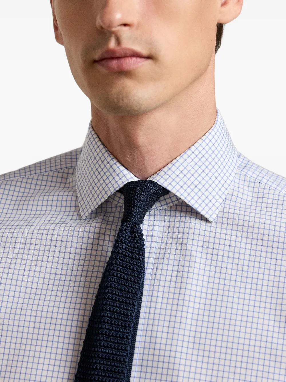 Ralph Lauren Purple Label Tattersall twill overhemd Wit