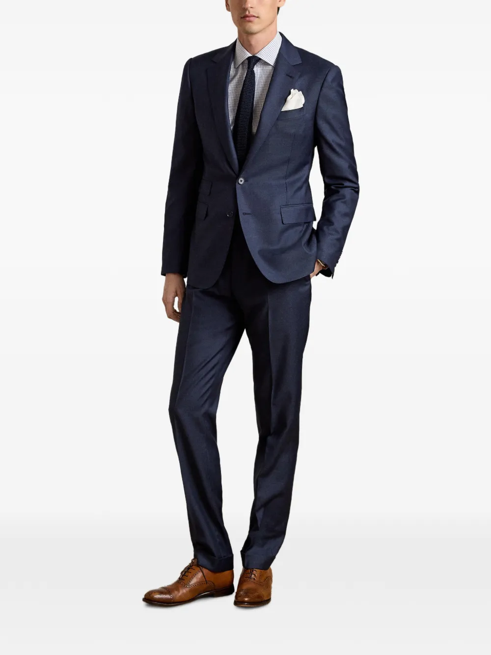 Ralph Lauren Purple Label Tattersall twill overhemd - Wit