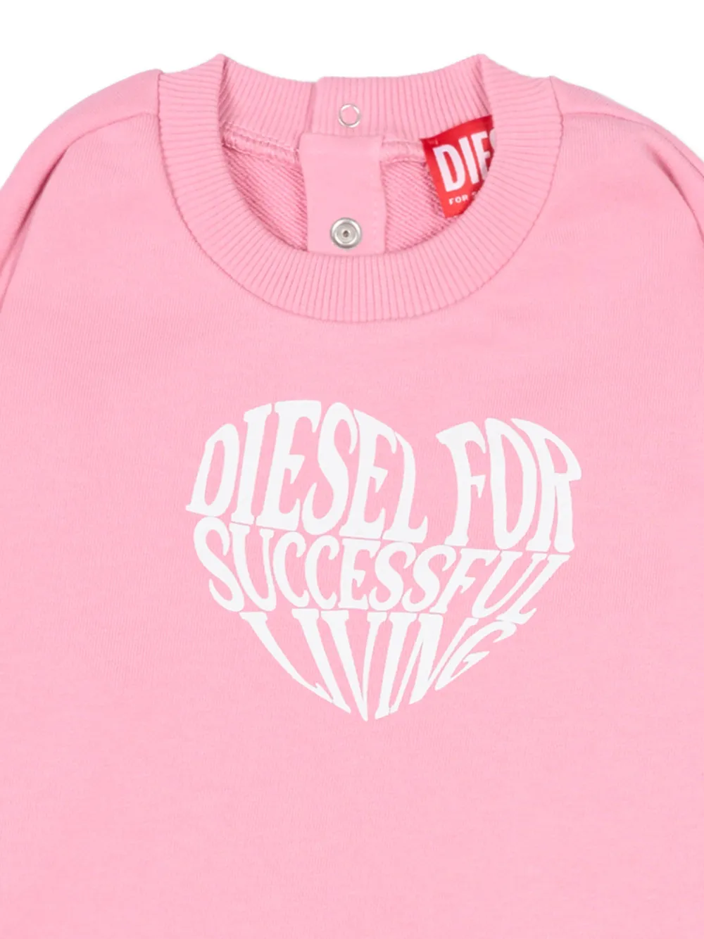 Diesel Kids Trainingspak met hartpatroon Roze