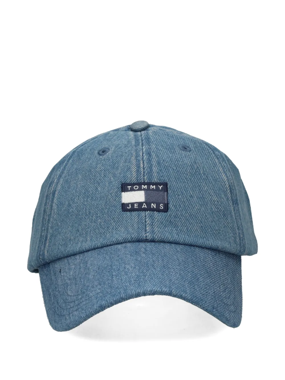 Tommy Jeans logo-patch washed baseball cap - Blu