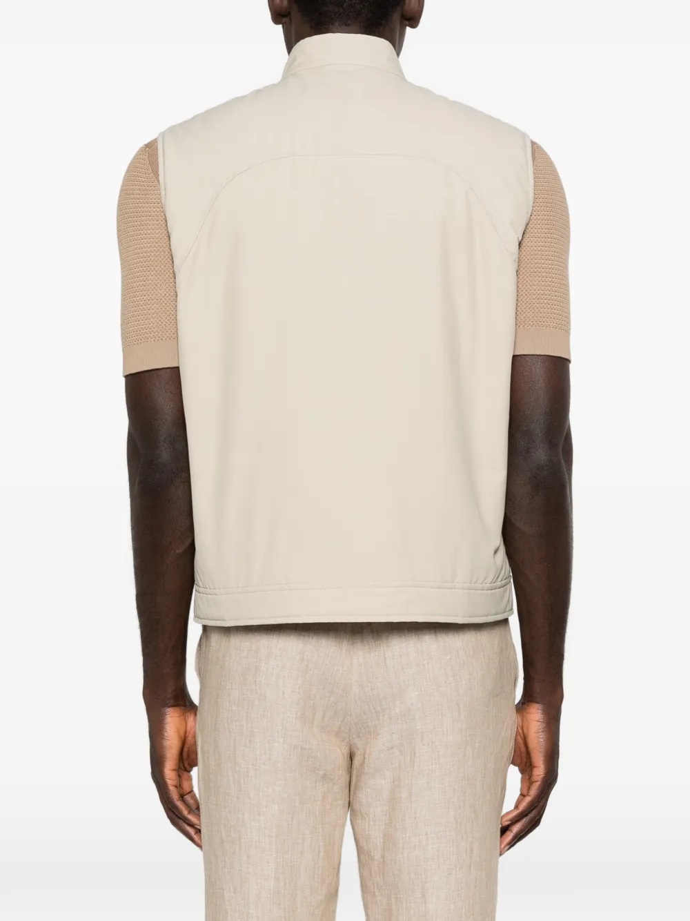 Eleventy Gilet met zijzak Beige