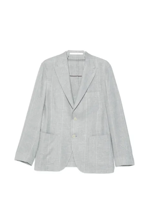 Eleventy striped button blazer