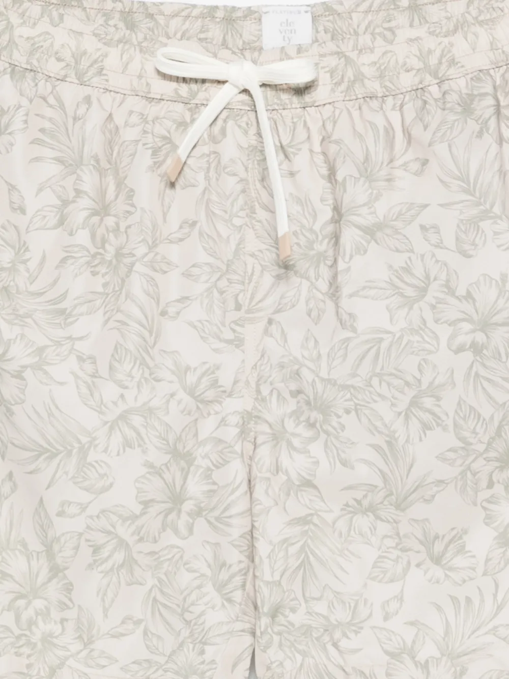 Eleventy Zwembroek met bloemenprint Beige