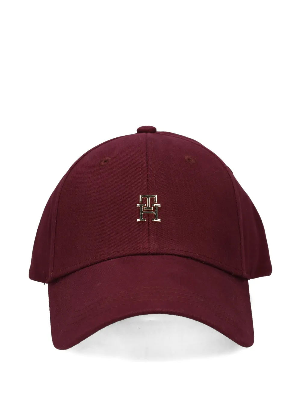 Tommy Hilfiger Logo Adjustable Baseball Cap In Burgundy