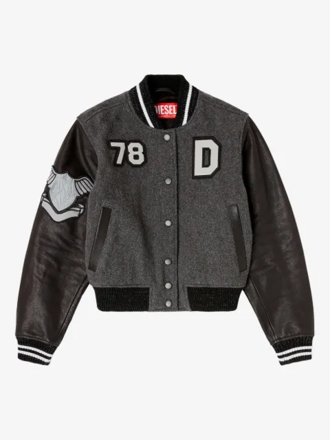 Diesel L-Real patch-detail bomber jacket