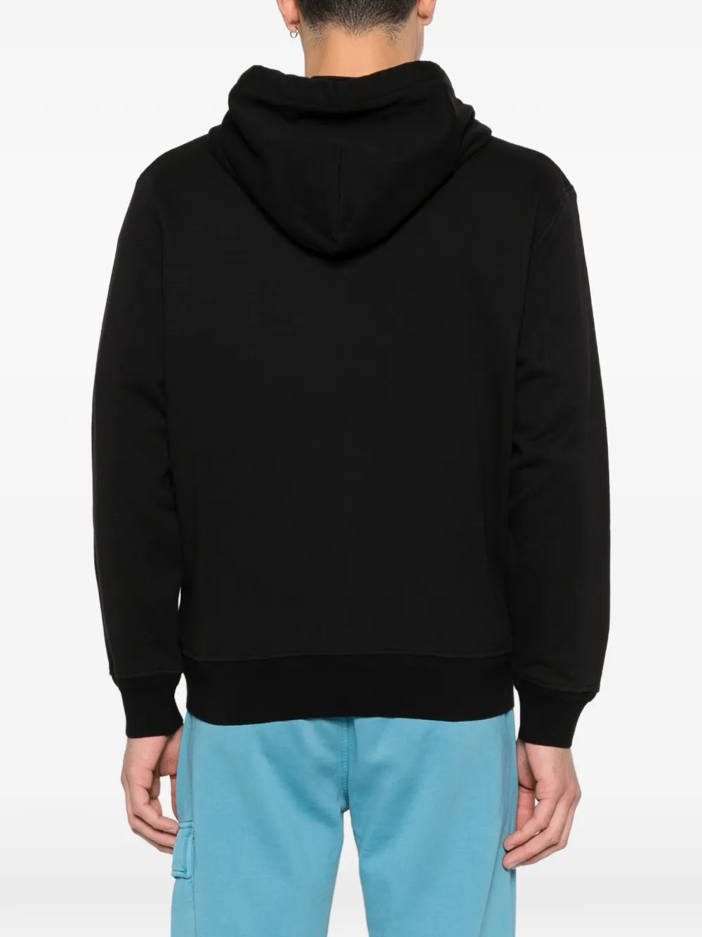 C.P. Company Hoodie met geborduurd logo Zwart