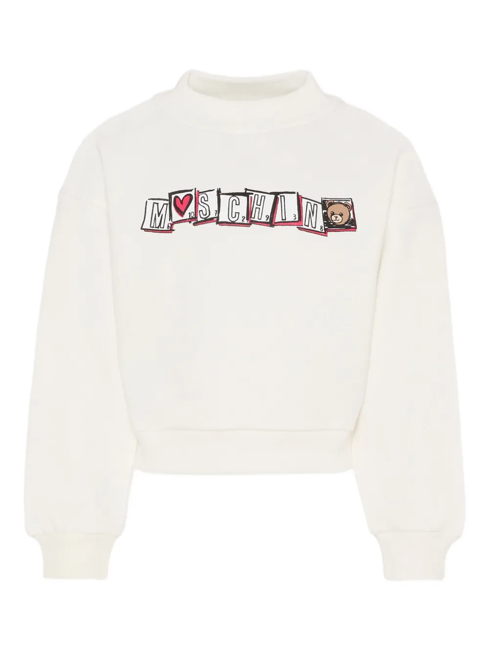Moschino Kids crew-neck sweatshirt - Bianco