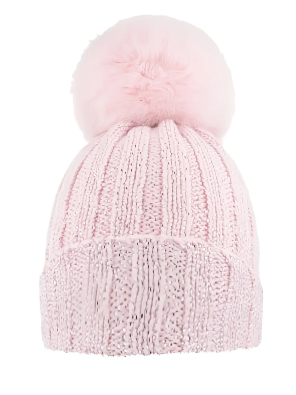 Cuffie regina Muts met pompon en glitter - Roze