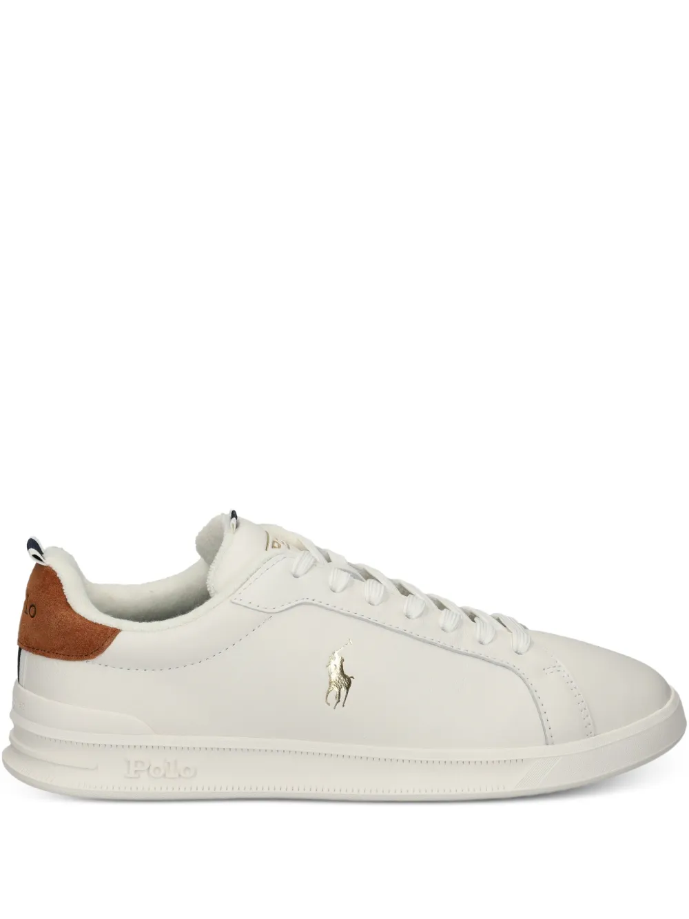 Polo Ralph Lauren Heritage Court II lace-up logo senakers - Bianco