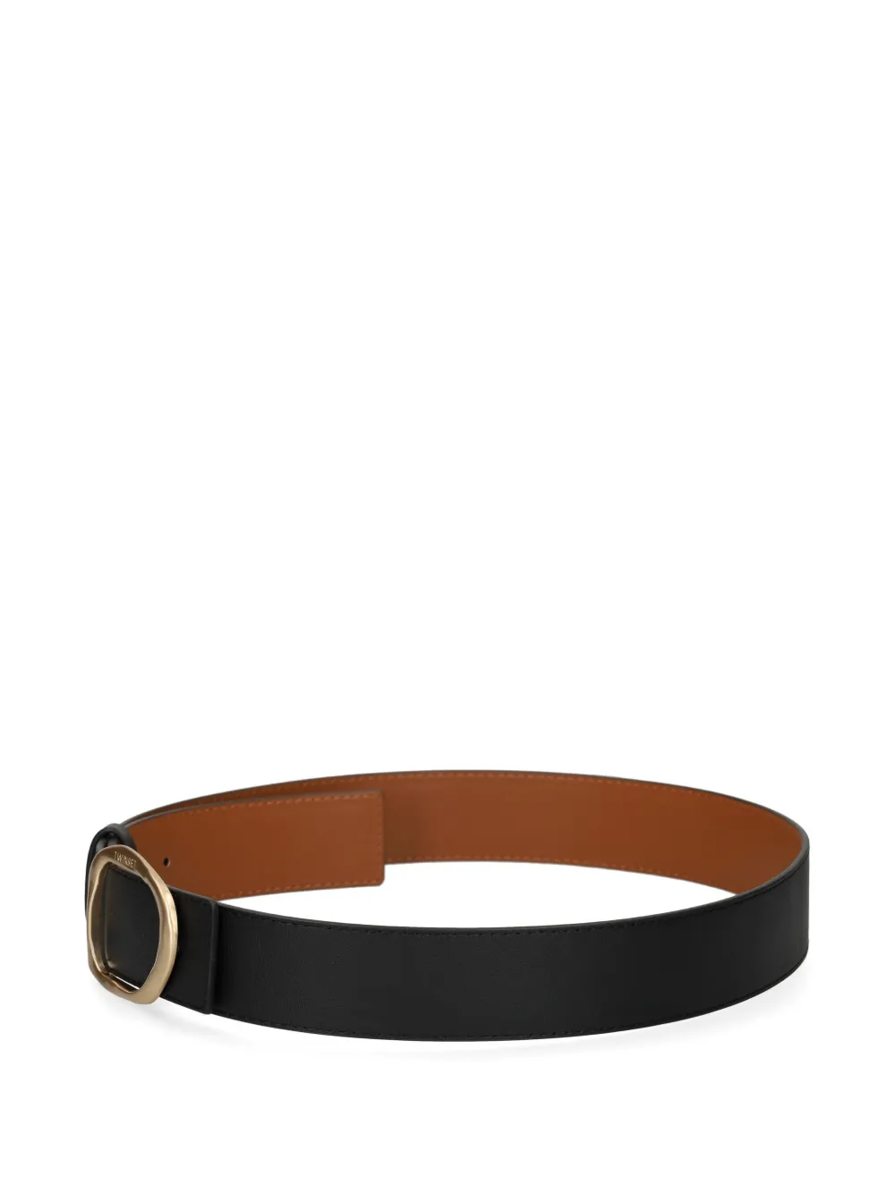  Twinset Buckle Leather Belt - Black 
