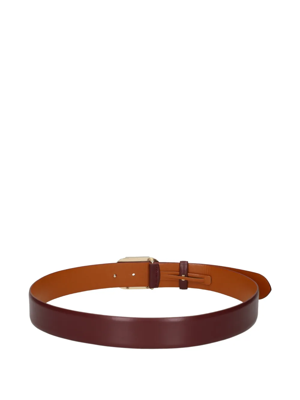 Twinset Logo-buckle Leather Belt In Brown