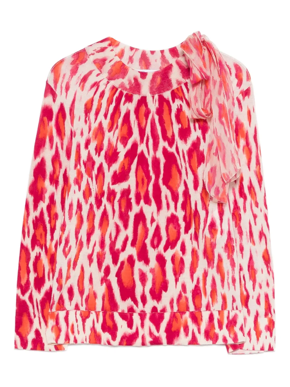 Christian Dior Pre-Owned scarf long-sleeve top - Rosso