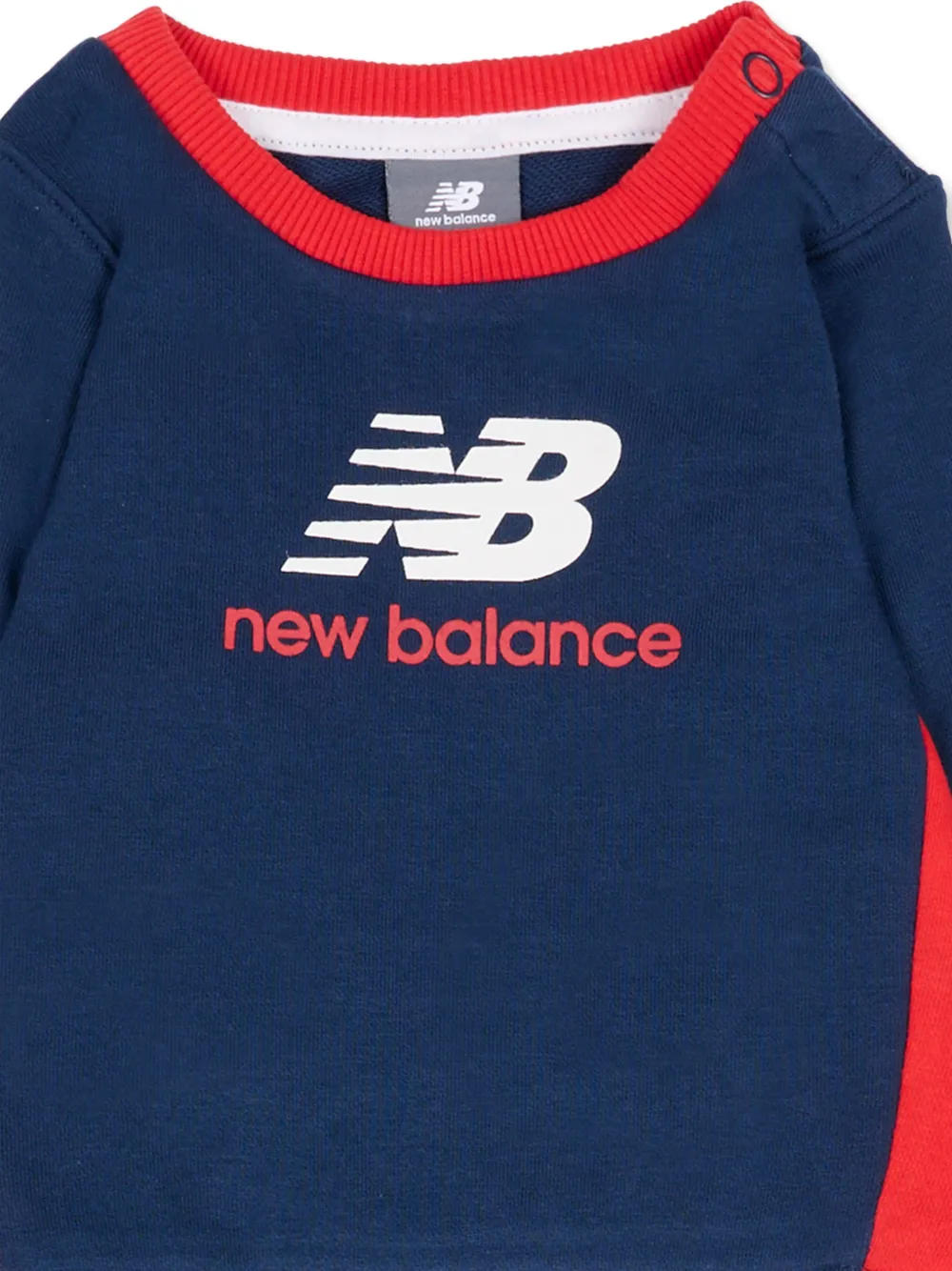 New Balance Kids Trainingspak met logoprint Blauw